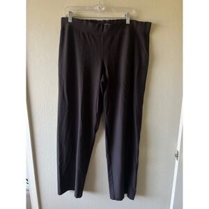 EILEEN FISHER Brown Elastic Waist Straight Leg Pants Women's XL